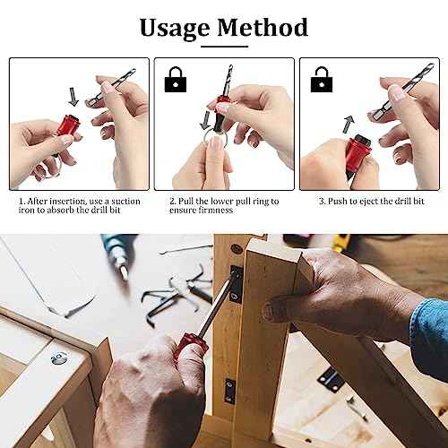 6Pcs 1/4inch Hex Shank Bit Holder Portable Socket Drill Bit Holder Quick Change Aluminum Alloy Long and Short Drill Bit Holder Extension Bar Keychain Drill Bit Holder for Drill Bit