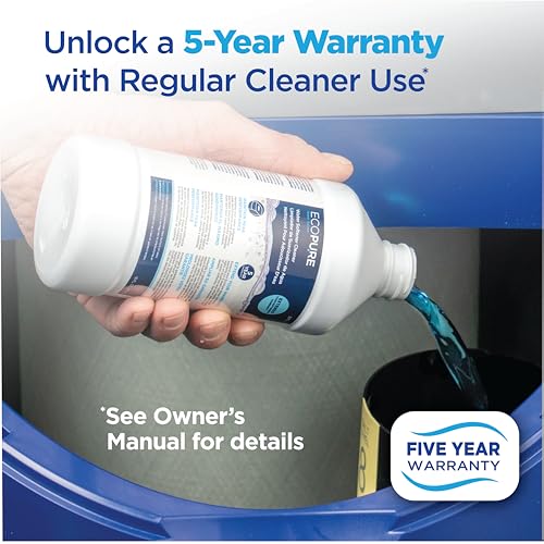 EcoPure EPCL Universal Water Softener Cleaner - Removal of Iron, Rust & Sediment - Compatible with All Brands - Includes Cleaner