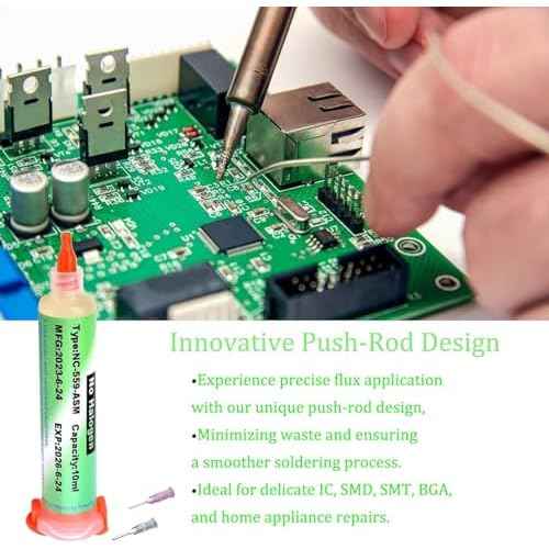 Solder Flux, 559 No Clean Soldering Flux Paste,Lead Free Rosin Flux,10cc Tacky Soldering Flux,Soldering Liquid Flux for Electronics,For BGA,SMD,USB Socket Repairing (10ml)