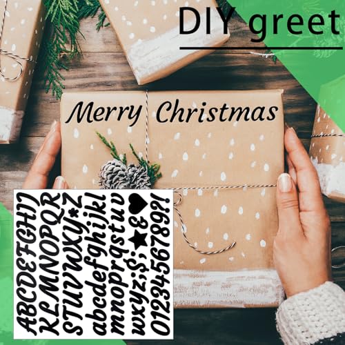 Letter Stickers 1 Inch Waterproof Vinyl Alphabet Mailbox Numbers - Black