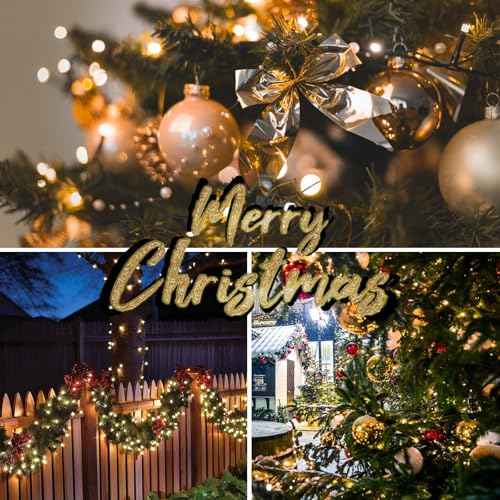 Connectable 240LED 88Ft 13Modes Christmas Lights Outdoor Indoor | Extendable Green Wire Christmas String Lights with Timer | Twinkle Fairy Light Plug in for Xmas Tree Garden Decor Party (Warm White)