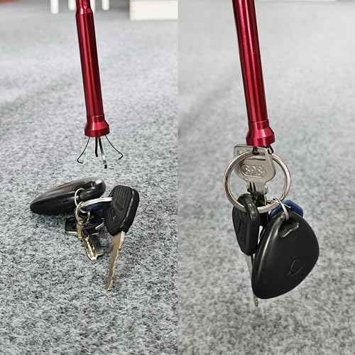 Flexible Claw Pickup Tool with Magnet, Magnetic Pickup Tool, 4-Finger Claw, Rustless Spring£¬Claw-Type Magnetic Pick-up Tool, for Garbage Pick up