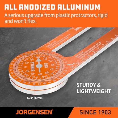 Jorgensen 7" Aluminum Miter Saw Protractor | Angle Finder