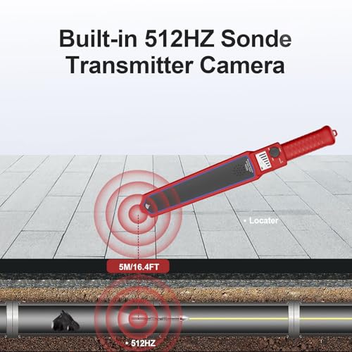 512HZ Pipe Locator Receiver Underground Pipeline Tester Locator,Sewer