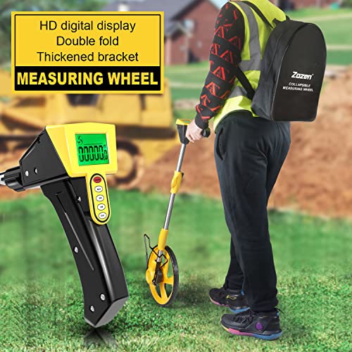 King&Charles Zozen Digital Measuring Wheel 40in Foldable, Ft/Meters Backlit Display