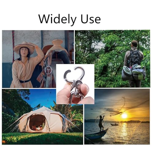 Frclona 5PCS Heavy Duty Stainless Steel Lobster Clasp Trigger Snap Hooks for Bags & Pet Leashes
