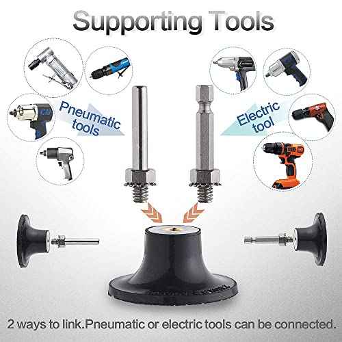9 Pack 2 Inch Versatile Die Grinder Attachment Kit Roll Lock Pad Holders, with 1/8"and 1/4" Shanks Die Grinder Accessories Suitable for Drill Grinder Rotary Tools