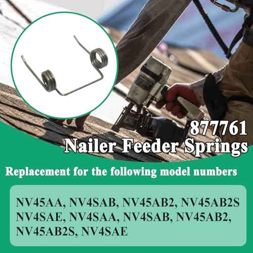 20 Pcs 877761 Nailer Feeder Springs for Coil Roofing Nailer, Fit NV45AA, NV45AB, NV45AB2, NV45AB2S, NV45AE Coil Nailers