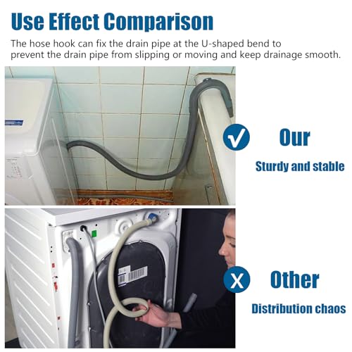 U Shape Washer & Dishwasher Drain Hose Hook - PVC Holder