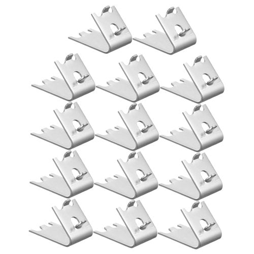 ARTIBETTER 14pcs Freezer Shelf Clip Commercial Refrigerator Freezer Shelf Support Clip Refrigerator Clips Clip for Fridge Cooler Shelf Hooks Metal Rack Clips Silver 304 Stainless Steel