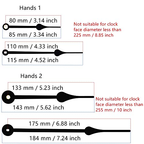 TIKROUND Clock Mechanism Replacement 13/64" Thread for DIY Clocks