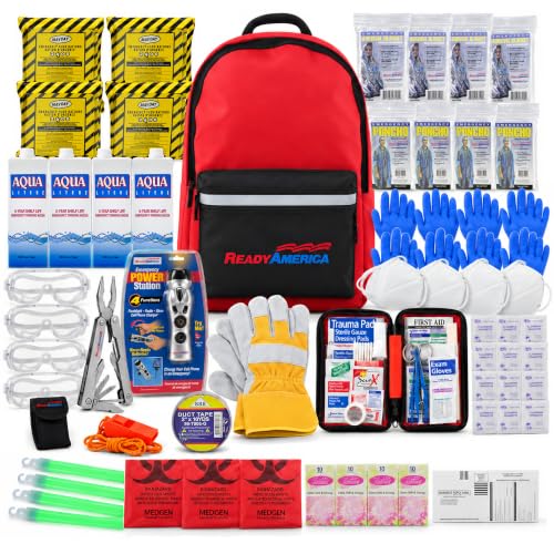 Ready America 4-Person Deluxe 72-Hour Emergency Kit Backpack