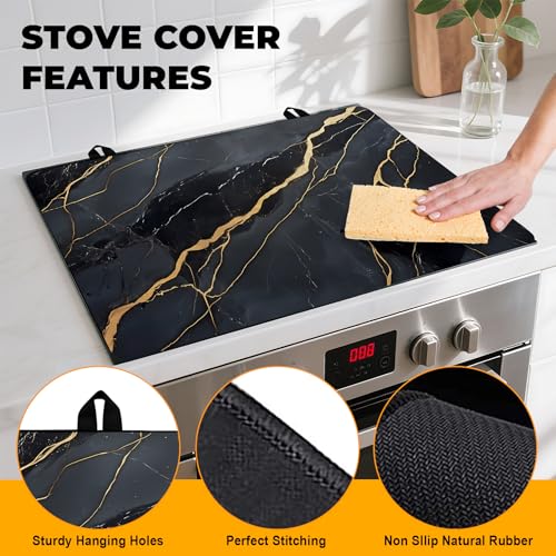 Stove Cover 28x20 in - Non-Slip Silicone Cooktop Protector for Gas & Electric Stoves
