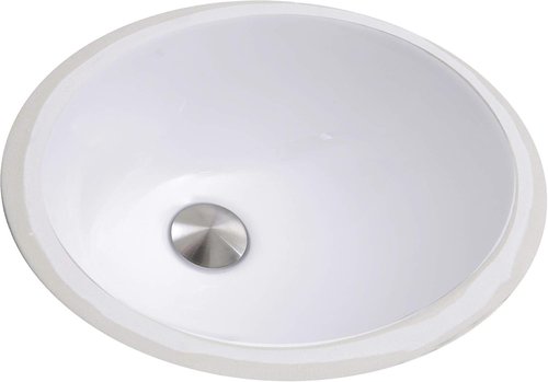 Nantucket Sinks UM-13x10-W 13x10" Oval Ceramic Undermount Vanity Sink – Small Bathroom Sink, Mini Tiny Bowl, Overflow, High Gloss White Vitreous China – Scratch & Stain Resistant, Great Point