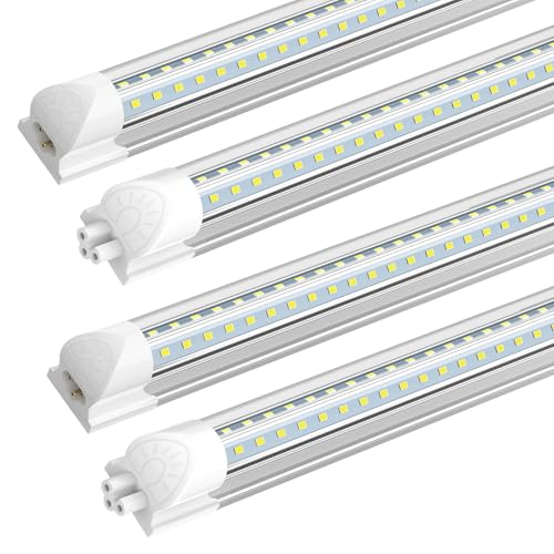 SHOPLED 4FT LED Shop Light 45W 6300LM Daylight White V-Shape Linkable 4-Pack