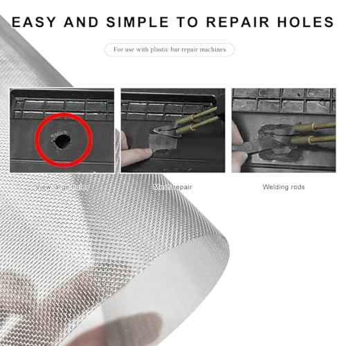 5 PCS Plastic Welding Mesh, 5.9 x 7.9 inch Reinforcing Stainless Steel Woven Wire Mesh, Car Bumper Repair Wire Cloth Welding Kit for Window Screen Fireplace Nets