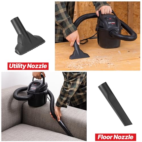 Shop-Vac Micro Wet Dry Vacuum Machine 1 Gallon 1.0 Peak HP Portable Shop Vacuum