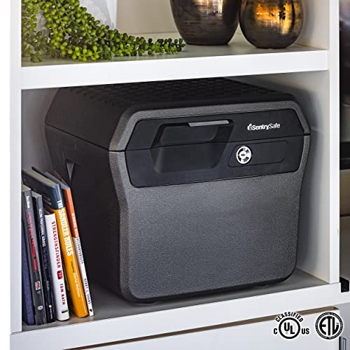 SentrySafe Fireproof Waterproof Lock Box with Key Lock - 0.66 Cu Ft, 14.1 x 16.6 x 13.8 Inches