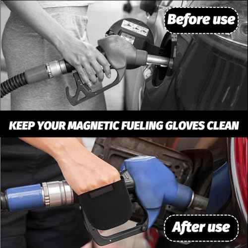 Silicone Gas Pump Glove,Gas Glove,For Gasoline Pump,Silicone Gloves,Propane Gloves,Reusable Magnetic,Magnetic Gas For Car For Gas Handles And Keypads, Black