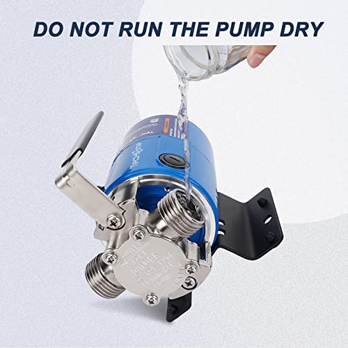 TecHome Portable Water Transfer Pump 1/10HP Blue - 115V Garden Hose Pump