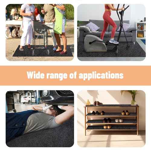 6 x 4 FT Outdoor Storage Shed Floor Mat Waterproof Garden Shed Flooring Mat Washable Carport Furniture Dustproof Anti-Slip Pad for Protect Shed Flooring from Wear - Tool Shed Not Include