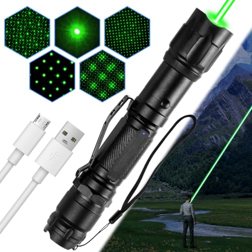 LETEAPII Green Laser Pointer - Type-C Rechargeable Pocket Clip, 1 Pack
