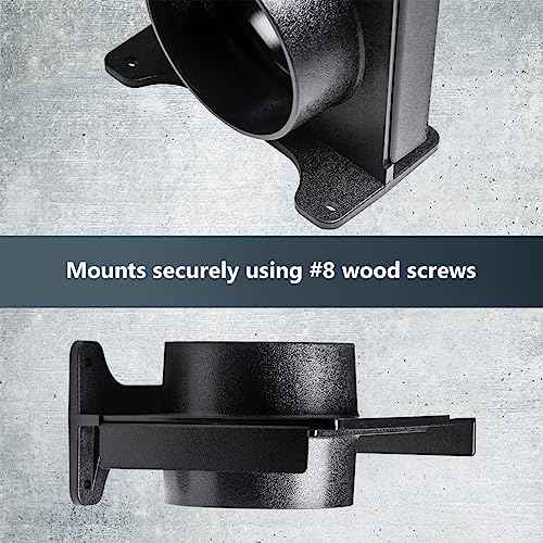 POWERTEC 70357-P2 4 Inch Wall Mounting Blast Gate with Bracket for Dust Collector, Dust Collection Fittings, 2 Count, Pack of 1