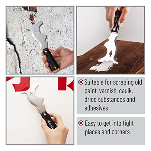 Bates Choice 10-in-1 Paint Scraper Tool for Wood - 1 Pack Black