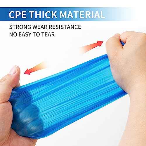 HUADYMEET Shoe Covers Disposable Non Slip For Indoors 100Pack(50 Pairs) Waterproof Shoes Protector Cover Durable Boot Booties Covers Fits up to size 11 US Men and 13 US Women,Large,Blue