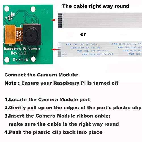Raspberry Pi Mini Camera Video Module 5 Megapixels 1080p Sensor OV5647 Webcam for Raspberry Pi Model A/B/A+/B+, Pi 2B and Raspberry Pi 3B, Pi 3 B+, Raspberry Pi 4 B