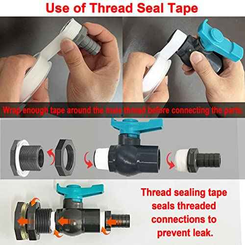 Rain Barrel Spigot PVC Faucet Kit Water Barrel Diverter Kit with Bulkhead Fitting,Ball Valve,Garden Hose Barb(20mm) Adapter,Pipe Clamps,Thread Seal Tape(kit for 20mm ID Hose)