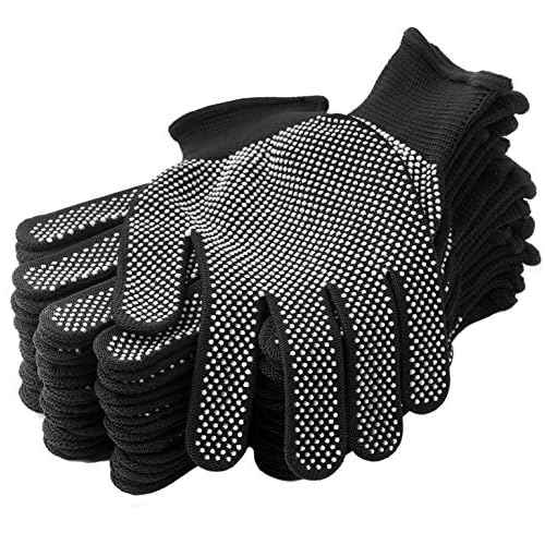 24Pcs Work Gloves Anti-slip Knitted Stretchy Cloth Glove Thin Moist Glove Liners