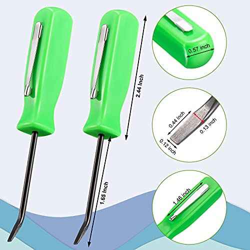 6 Pieces Mini Pocket Pry Bar Green Pocket Bar with Clip Set 4.5 Inch Length Mini Pry Tool for Home Office Car Repair Gadgets Mechanics Electricians Technicians (Green)