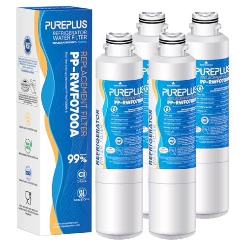 PUREPLUS RWF0700A Water Filter Replacement for Samsung HAF-CIN/EXP — 4 Pack, NSF Certified