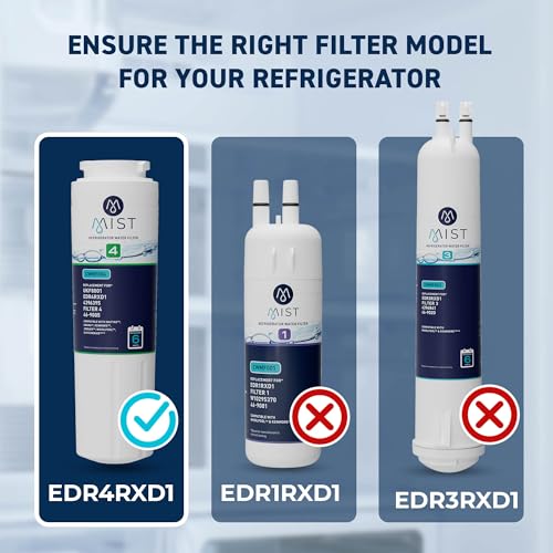 Mist EDR4RXD1 Water Filter 1 Pack NSF 42 Certified Compatible with Whirlpool & More