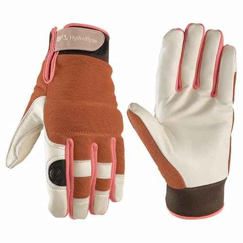 Wells Lamont Women's HydraHyde Leather Work Gloves 2 Pair Pack Medium Water Resistant Breathable Durable