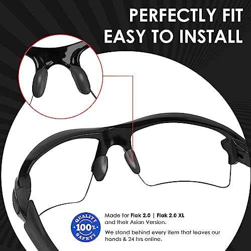 BLAZERBUCK Replacement Nose Pads Nose Piece for Oakley Flak 2.0/Flak 2.0 XL/Flak 2.0 Asian Fit/Flak XS/Flak XXS Sunglasses