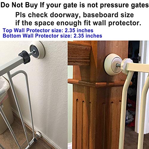 Vmaisi Baby Gate Wall Protector - 4 Pack White Wall Cups for Pressure Gates
