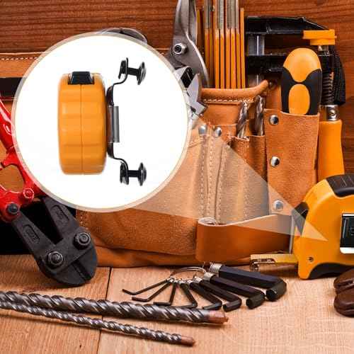 12Pcs Black Tap Measure Clips, Metal Tape Holder Clips, Bench Belt Universal Tool with Screws Stainless Steel Tool, Hanger Storage Dock for Mount Drill Power Measures and Belt Clip, Black