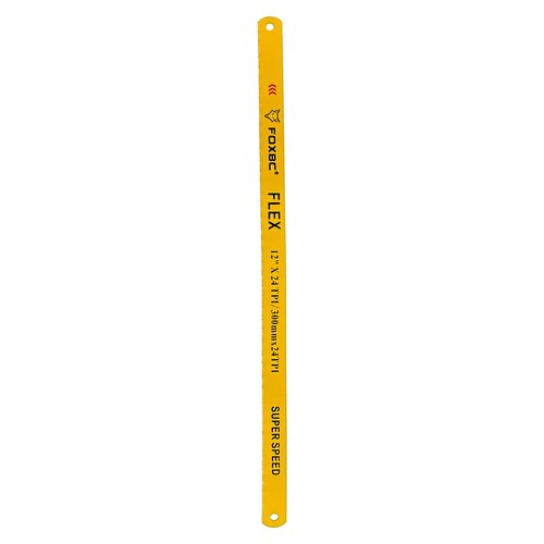 FOXBC Hacksaw Replacement Blade 12 inch 24 TPI, High Speed Hack Saw Blade Carbon Strength Steel, 10-Pack