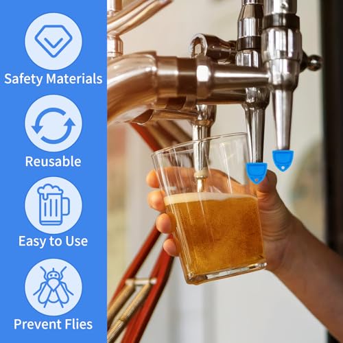 MixPeak 20Pcs Blue Beer Tap Plugs & Kegerator Cleaning Kit 2.44 x 0.90 in