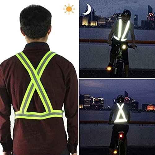 DRESBE Reflective Vest Gear Unisex Warning Vests Adjustable Laser Safety Band for Night Running Cycling Jogging Walking