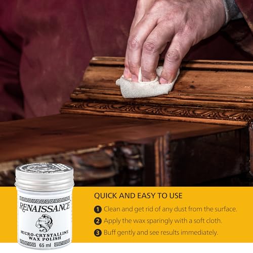 Renaissance Micro-Crystalline Wax Polish 65ml for Furniture & Art Conservation