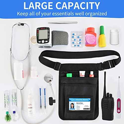 Medical Nurse Fanny Pack, 11 Pockets Nurse tool Belt for Women, Nursing Bags for Work Supplies with Multi Compartment,Nursing Waist Organizer Belt