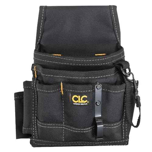 Custom Leathercraft CLC 1503 Small Electrical Maintenance Pouch, Black, 9 Pocket