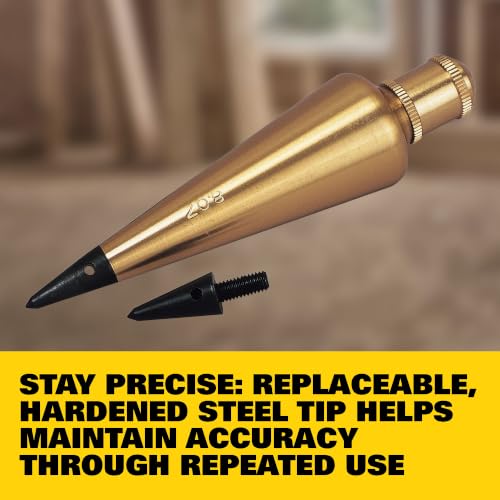STANLEY® 8 Oz. (225g) Solid Brass Plumb Bob (47-973)