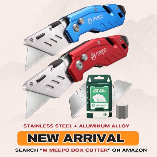 4-Pack Colorful Heavy Duty Utility Knives with 10 Blades - Fixed Blade Set