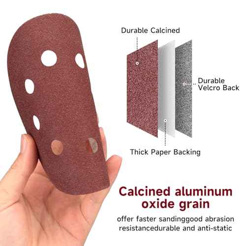 165 PCS 5 Inch Sanding Discs,Round Hook and Loop Sandpaper for Random Orbital Sander 40 60 80 120 150 240 320 400 600 Grit
