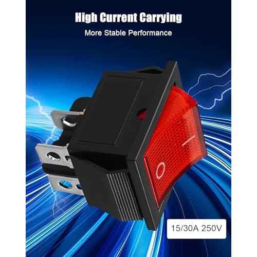 4 Pin 2 Position Air Compressor On-Off Switch with Light Fit for Kobalt 8 Gal Tank Air Compressors, Replace 5607-0020-01, 15/30A 250V