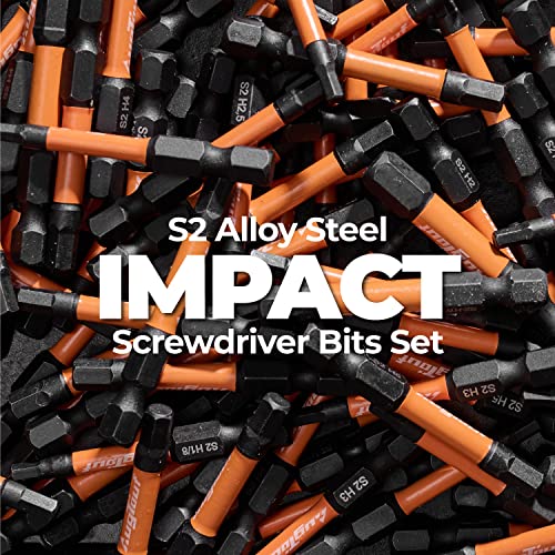 Toolant Impact Allen Wrench Drill Bit Set 20-Piece Metric & SAE, 2-Inch, Includes Mini Hex Keys